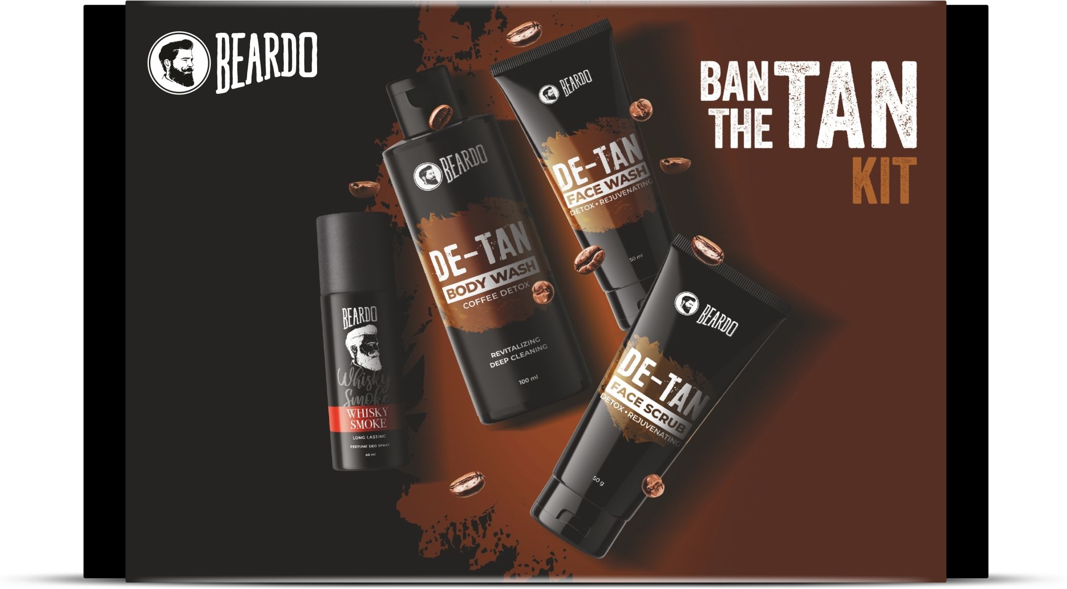 Ban The Tan Kit| Face Wash, Body Wash & Face Scrub and Whisky Smoke Deo For Men-image-38