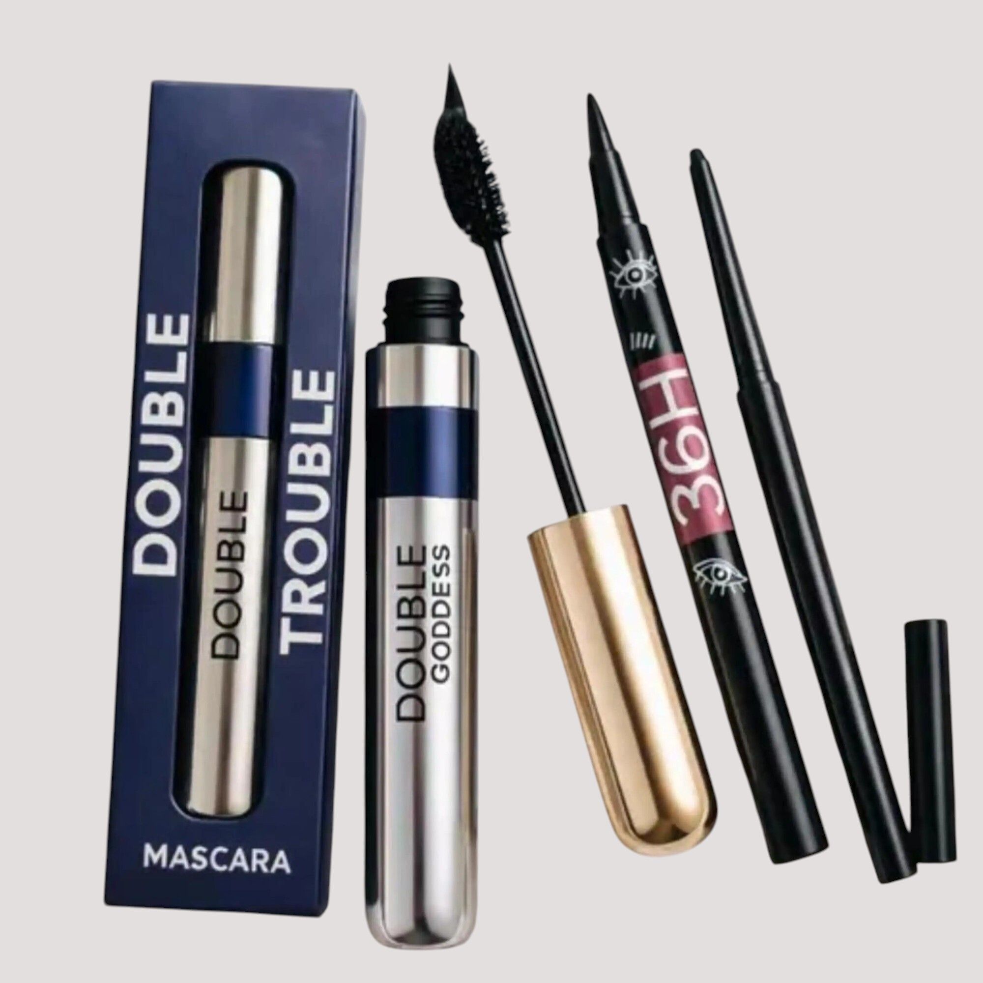 Professional Eye Makeup Kit Mascara & Waterproof Eyeliner-image-22