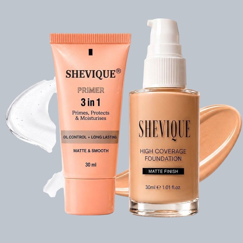 shevique Long Wear Matte Foundation and Primer Face Makeup Kit-picture-1