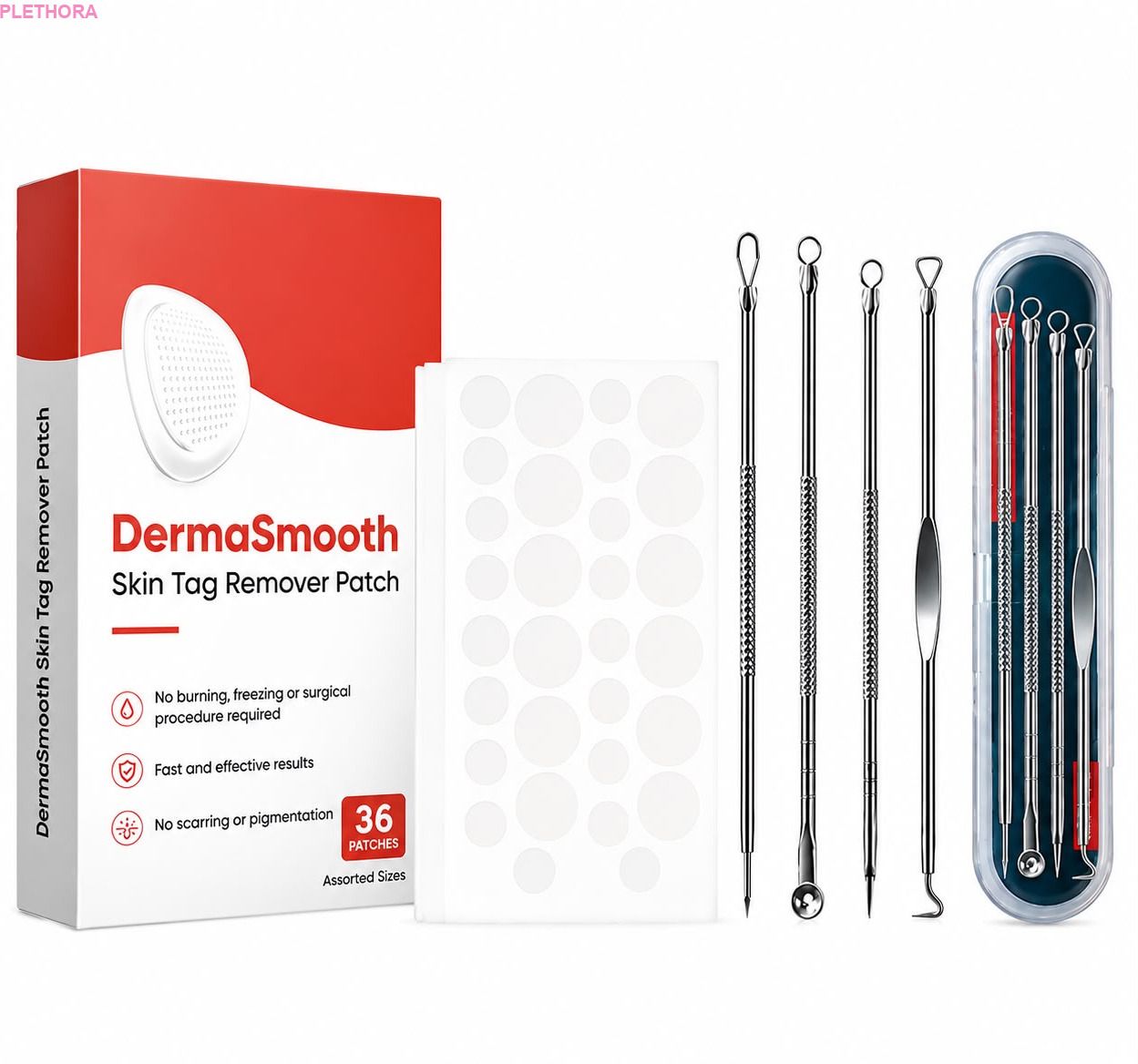 plethora Skin Tag Removal Patch Kit with Blackhead Removal Loop Tools-picture-4