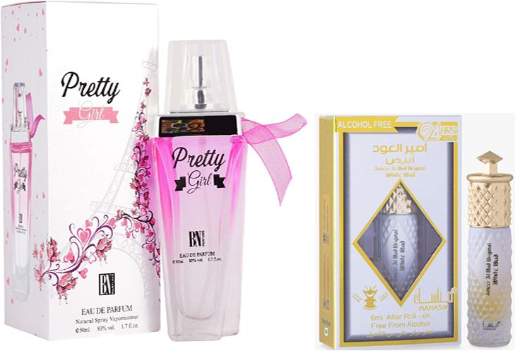 bn parfums Pretty Gril Perfumes 50ml & White Oud Attar 6ml-picture-20