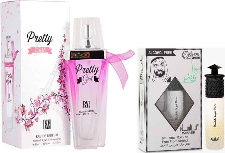 bn parfums Pretty Gril Perfumes 50ml & Shaikh Zayad Musk Attar 6ml-picture-19