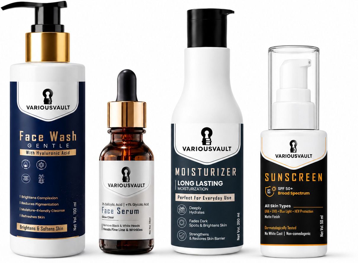Skin Repair Kit - Hyaluronic Acid Face Wash + 2% Salicylic Acid Serum + Ceramide Moisturizer + SPF 50 PA++++ Sunscreen-image-14