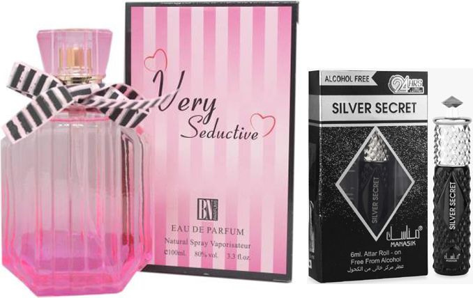Very Seductive Perfume 100ml & Silver Secret Attar 6ml-image-14