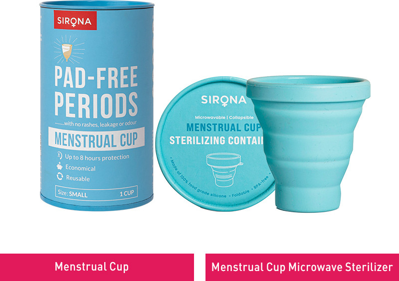 sirona Foldable Menstrual Cup Sterilizing Container & Reusable Menstrual Cup - Small image 1