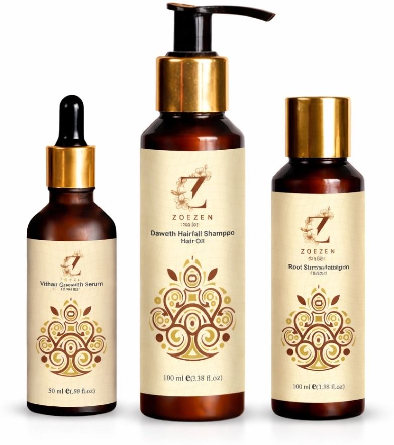 Good quality Ayurvedic Hair Fall Control Kit with Oil, Shampoo & Serum for All Hair Types-image-38