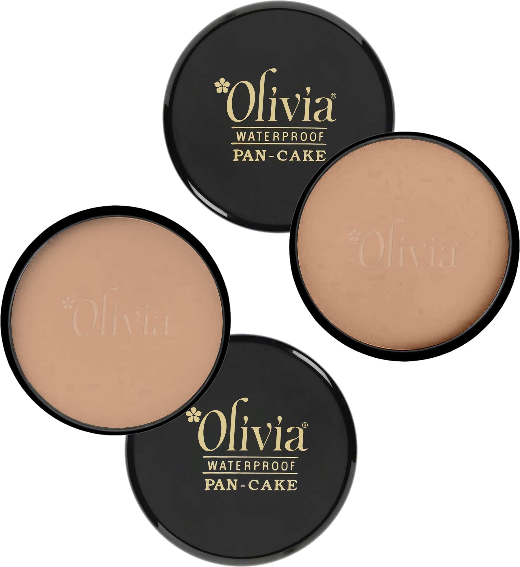 olivia Waterproof Pan Cake 100% Waterproof Shimmering Finish Compact | 25g | Pack of 2 Compact-picture-25