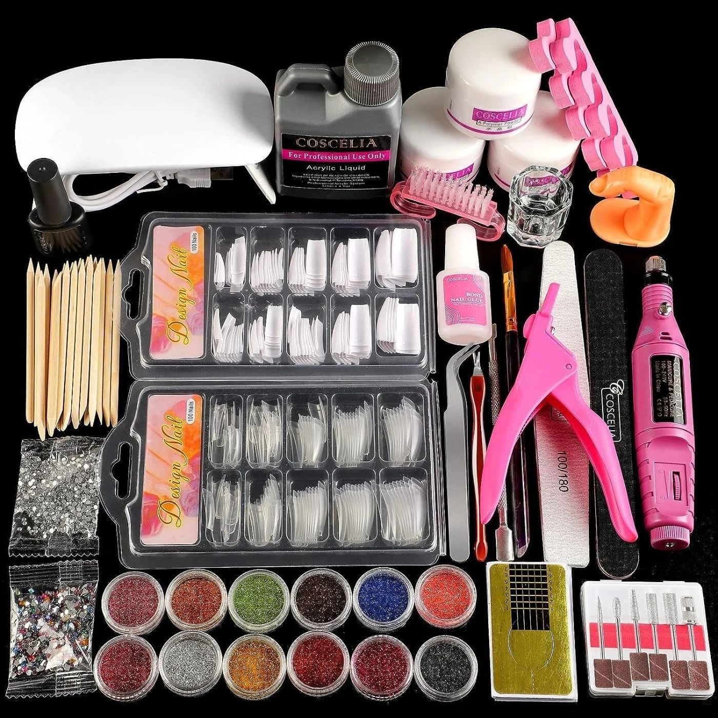 proroop Acrylic Nail Kit,Monomer Liquid Set ,Nail Extension Tools Starter Kit (Multi)-picture-30