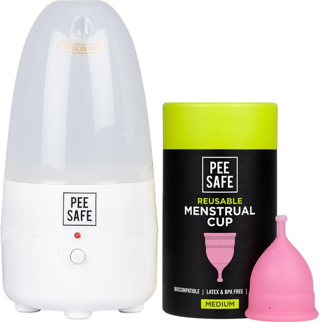 Medium Reusable Menstrual Cup (FDA Approved) & Menstrual Cup Steam Sterilizer-image-11