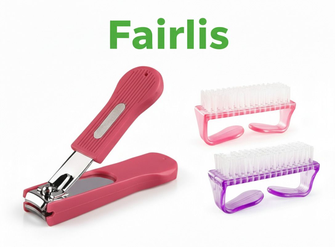fairlis Nail Cutter with Sturdy Grip and Nail Brush Cleaning Combo-picture-22