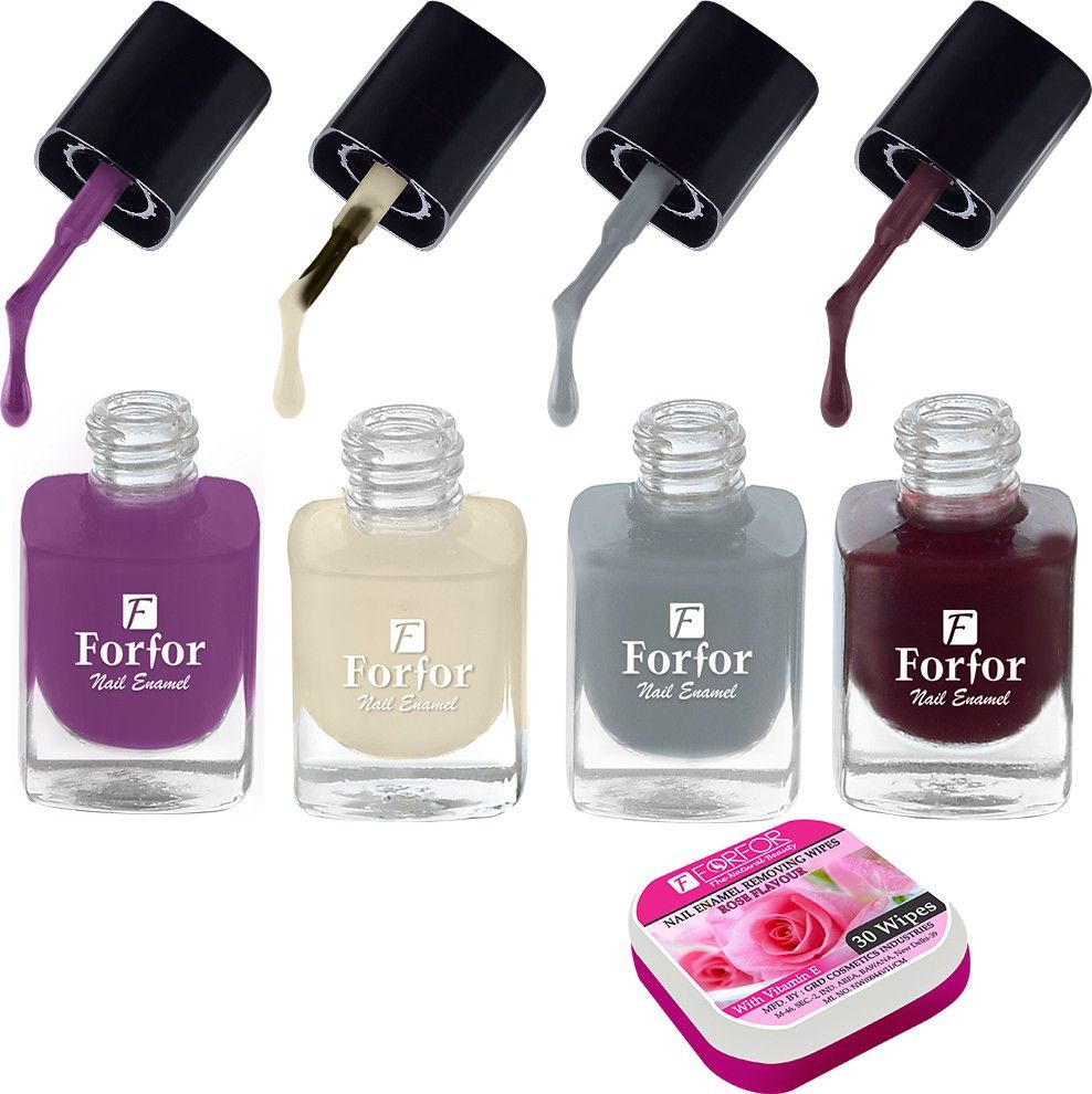Perfect Stay Trendy Safe & Fast Dry ,Nail Art ,Glossy Finish Nail Polish Combo-image-36