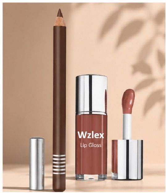 wzlex Chocolate Brown Lip Liner and Gloss Duo-picture-12