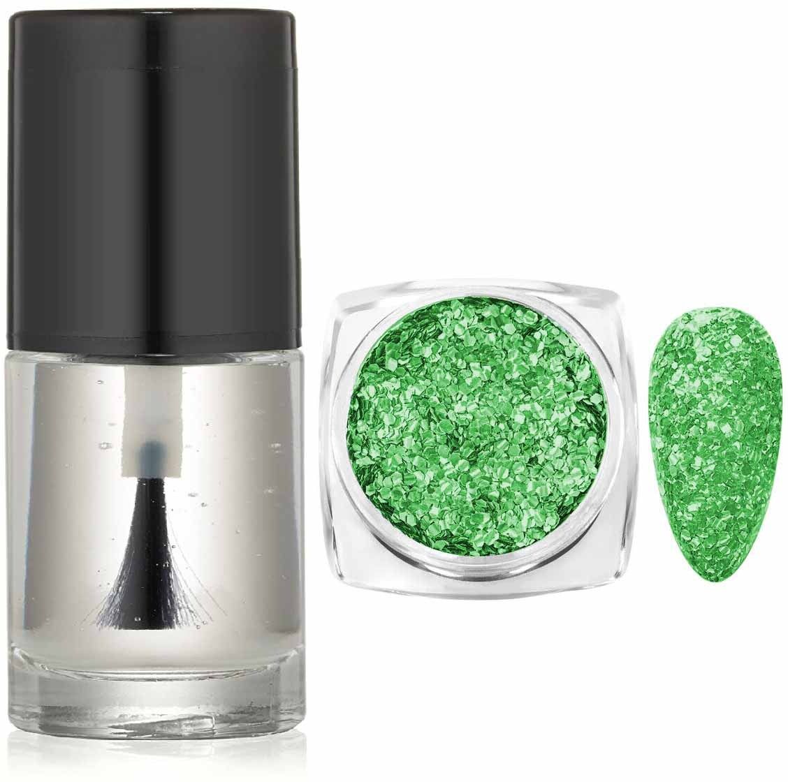 myeong Glossy Liquid nail glue with Nail Glitter-picture-37