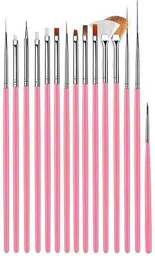 Nail Art Brush Set for Detailing, Striping, Blending with Painting Gel Brushes (Multicolor)-image-27
