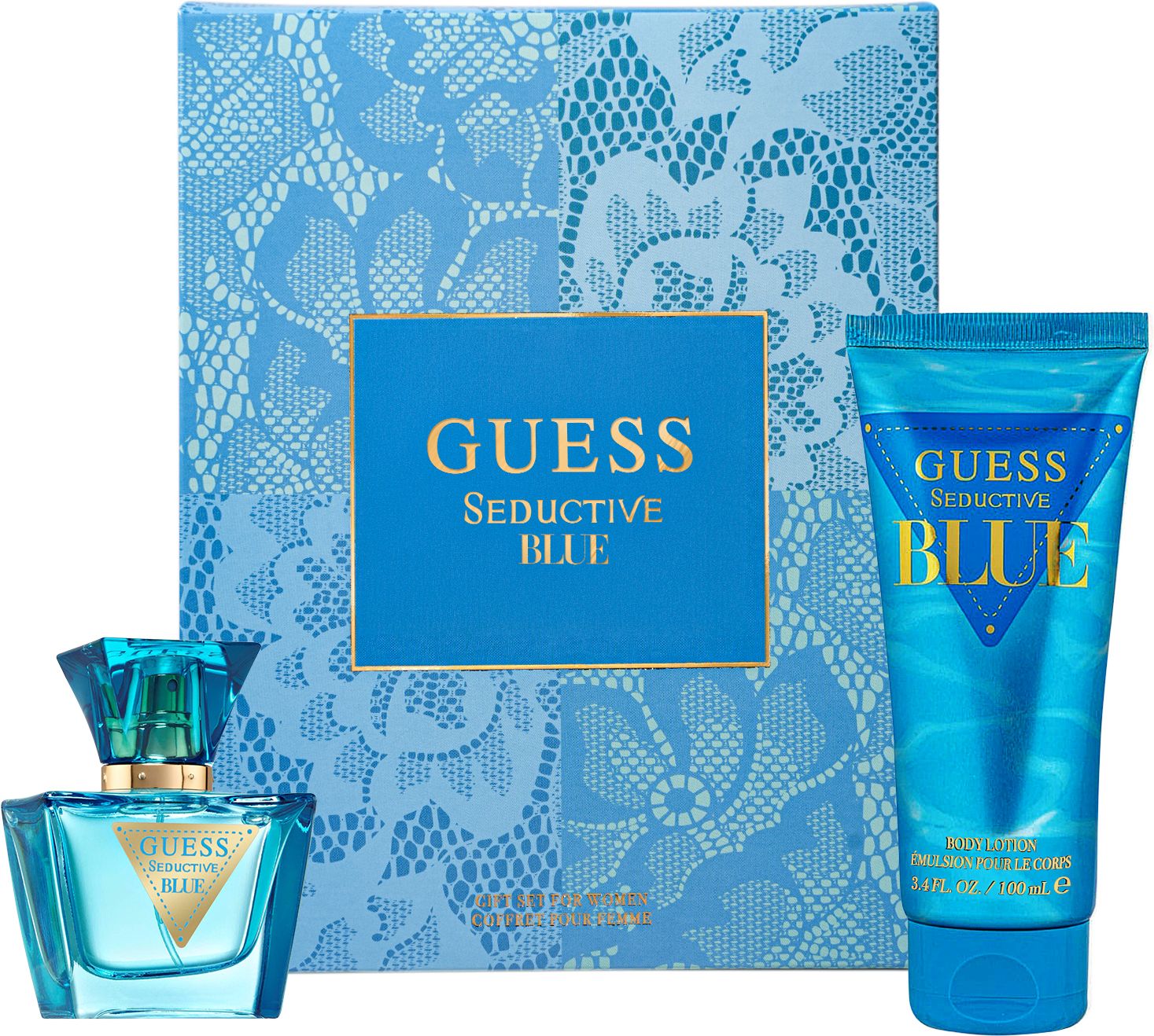 guess Seductive Blue Gift Set (Eau de Toilette 30ml + Body Lotion 100ml)-picture-17