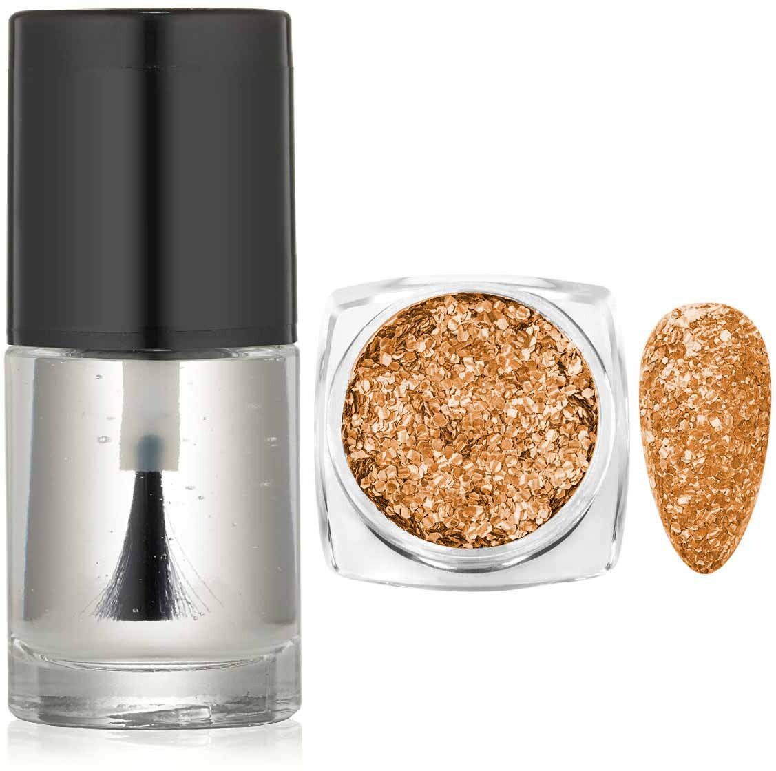myeong Glossy Liquid nail glue with Glitter image 1