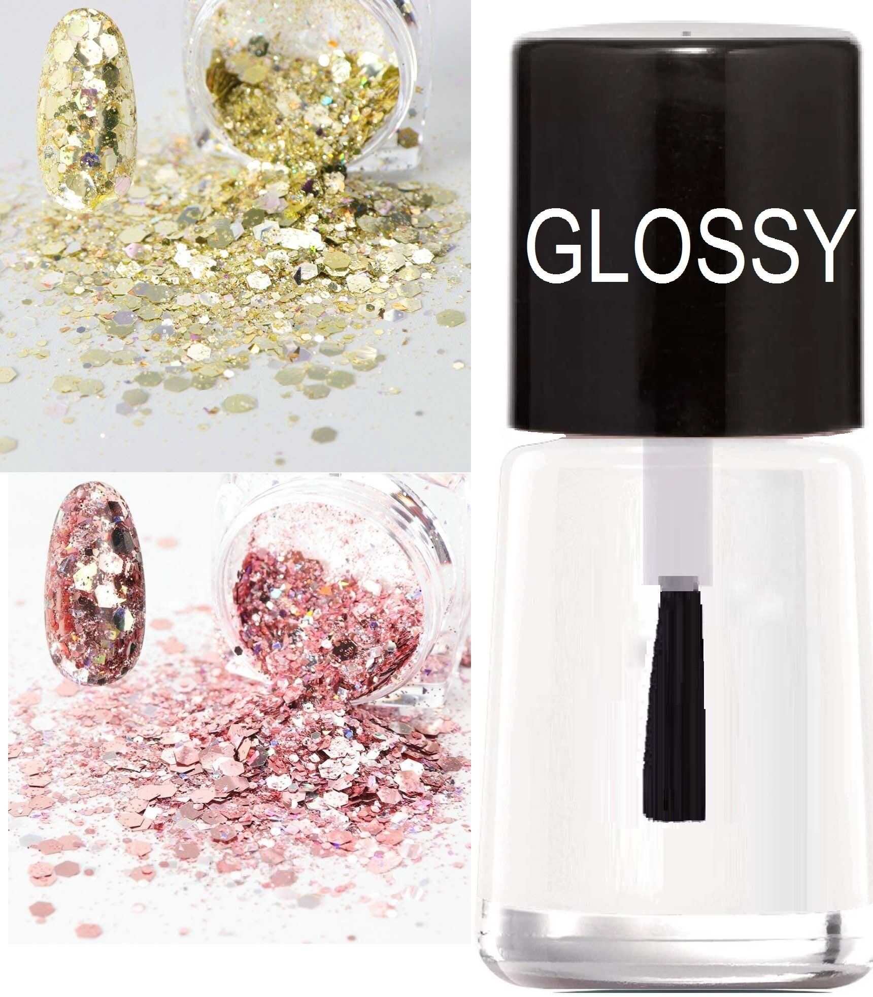 gfsu - go for something unique HIGH SHINY GLOSS NAIL GEL & CHUNKY GLITTER COMBO-picture-48