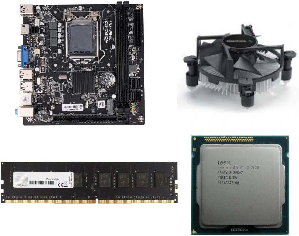 CPU WALA H61 Motherboard Kit i3 2nd Gen + 4GB DDR3 RAM + CPU Fan LGA 1155Socket Micro-ATX Intel H61 Chipset DDR3 Motherboard for Desktop-image-31