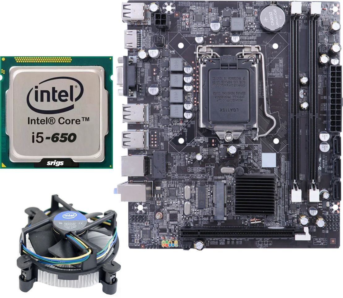 srigs Intel core i5 650 and h55 motherboard with fan Combo Motherboard-image-33