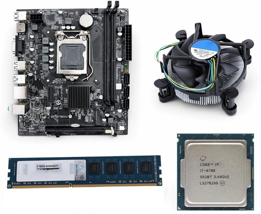 CPU WALA H110 Combo Core i7 6700 + 8GB DDR4 RAM + Cooling Fan LGA1151Socket Micro-ATX Intel H110 Chipset DDR4 Motherboard for Desktop-image-49