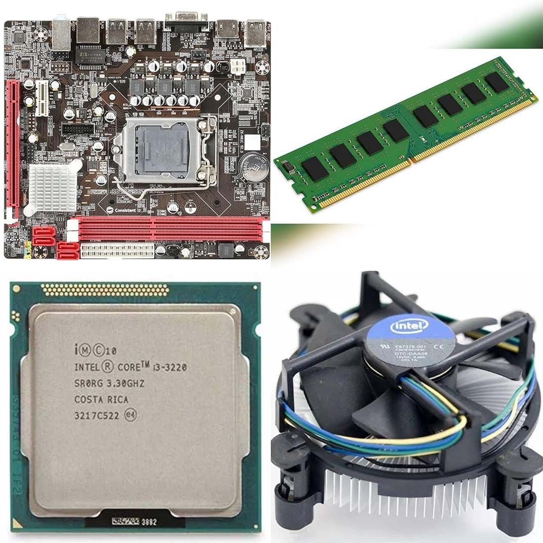 ZEB H61 +4GBRAM +FAN+i3 PRO Combo Motherboard