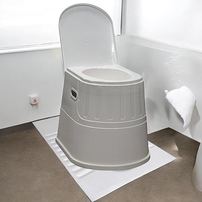 Easygo Round Plastic commode | Toilet Stool | Indian to Western converter Commode Shower Chair-image-10