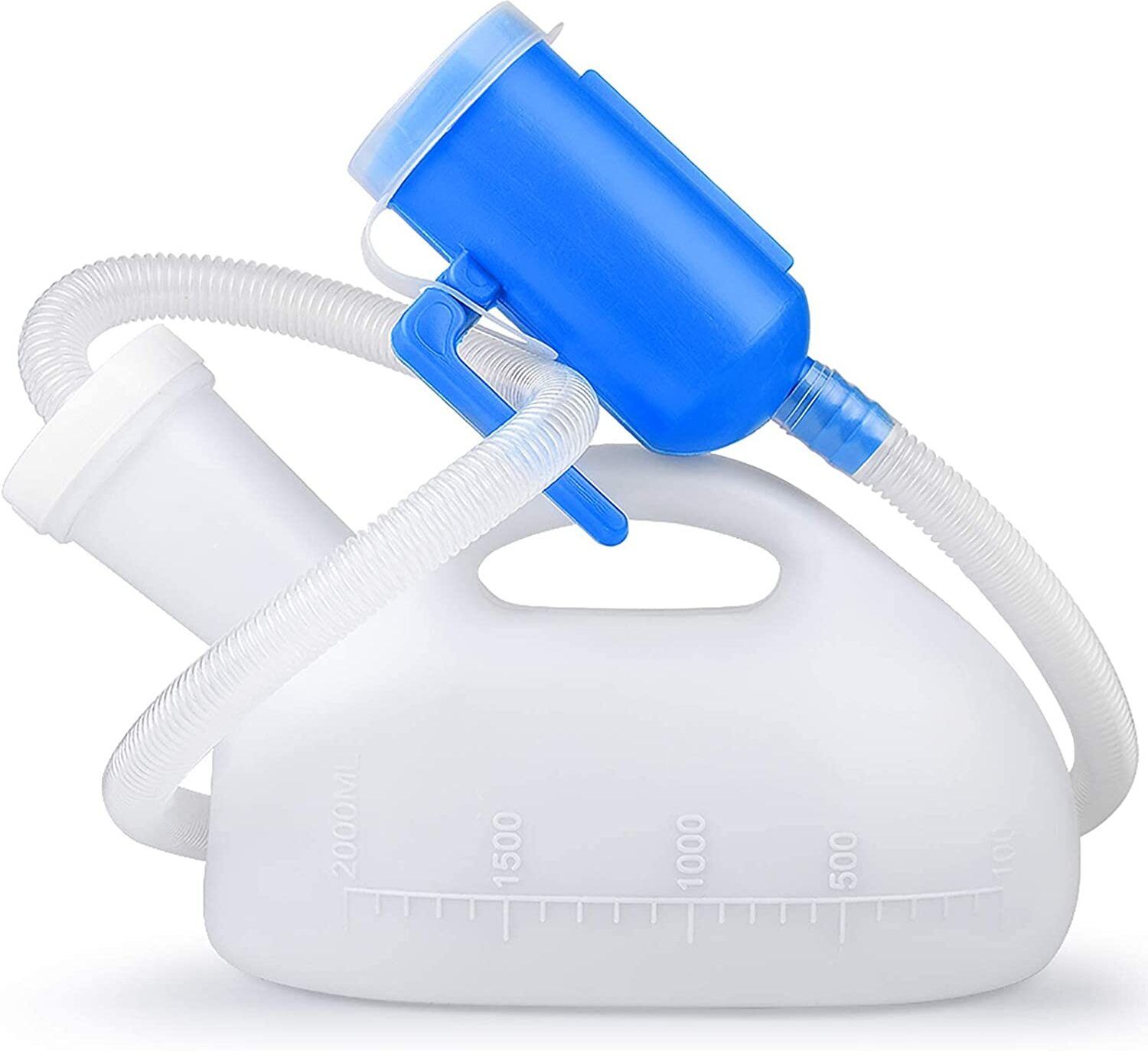 hannea Men Urinal Bottle 2000ml with Long Tube for Emergency Travel and Camping Portable Male Urinal Bottle 2000ml Waterless Commode Urinal-picture-30