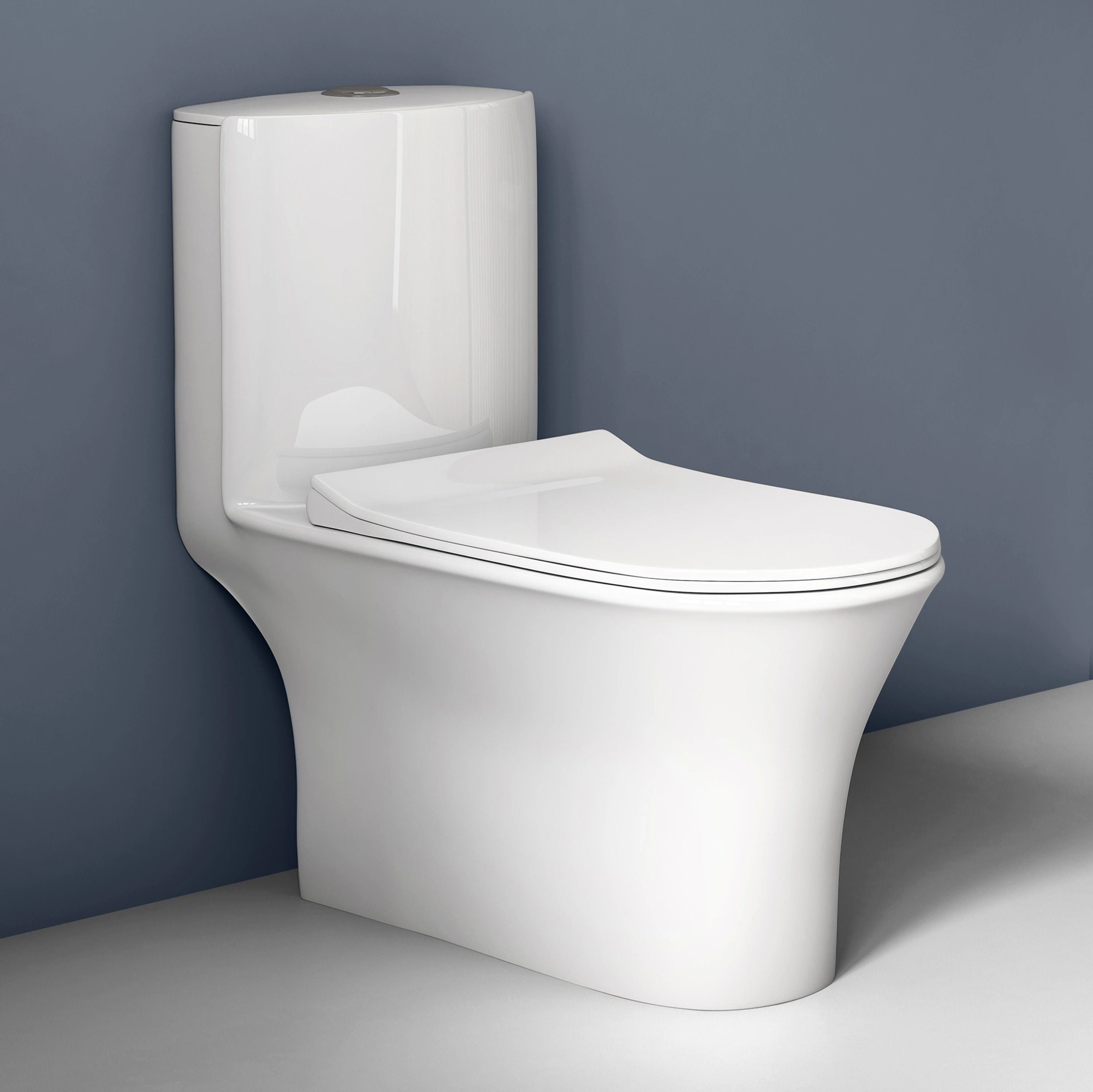 Commode for Toilet/Ceramic One Piece Toilet/Rimless Washdown Flush Commode with Soft Closing Toilet Seat - S Trap Outlet (APS-2019) Western Commode-image-44