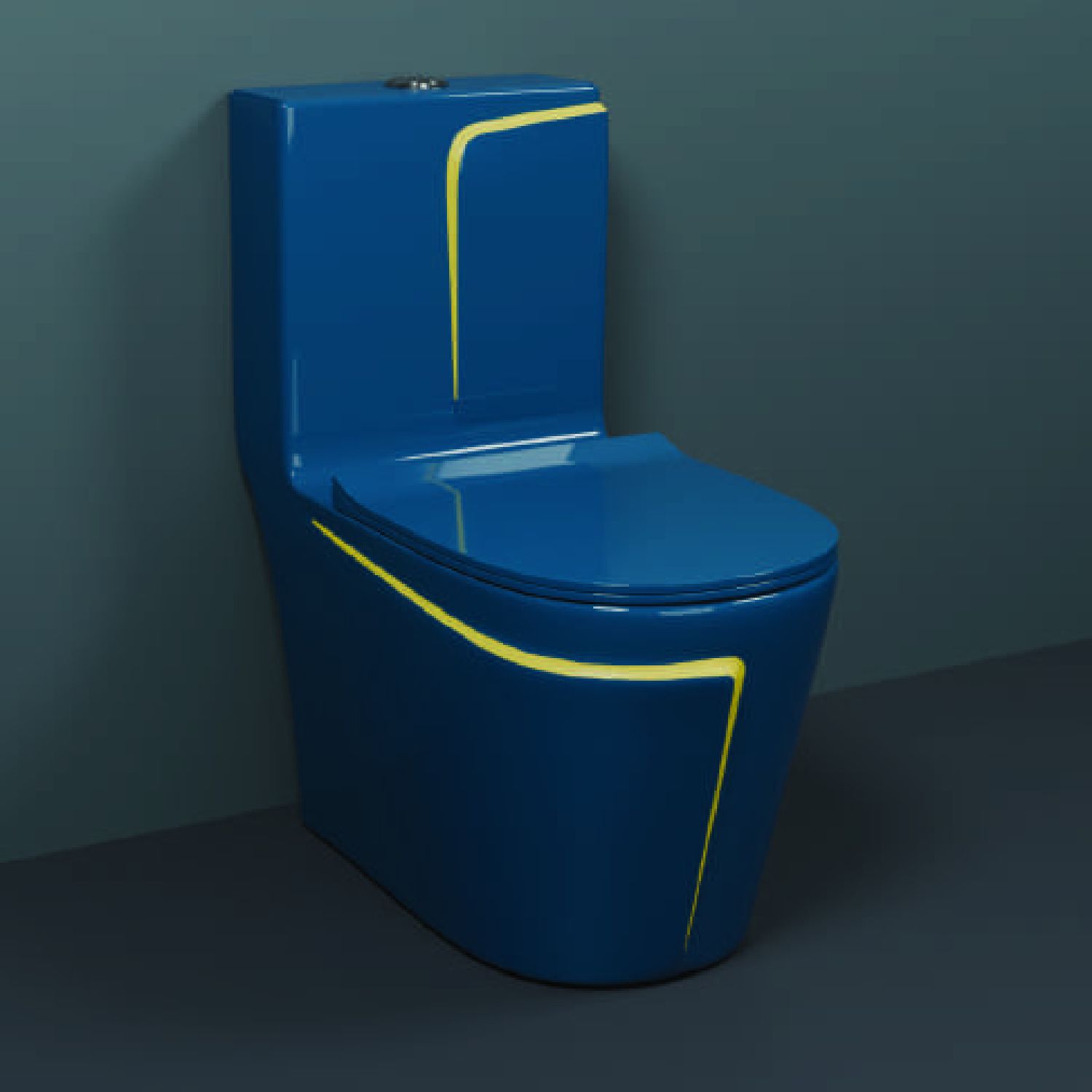 4view One-Piece Western Commode | Modern Ceramic Water Closet with Soft Close Seat RM - 1026 | 660L x 375W x 740H mm Western Commode-picture-21