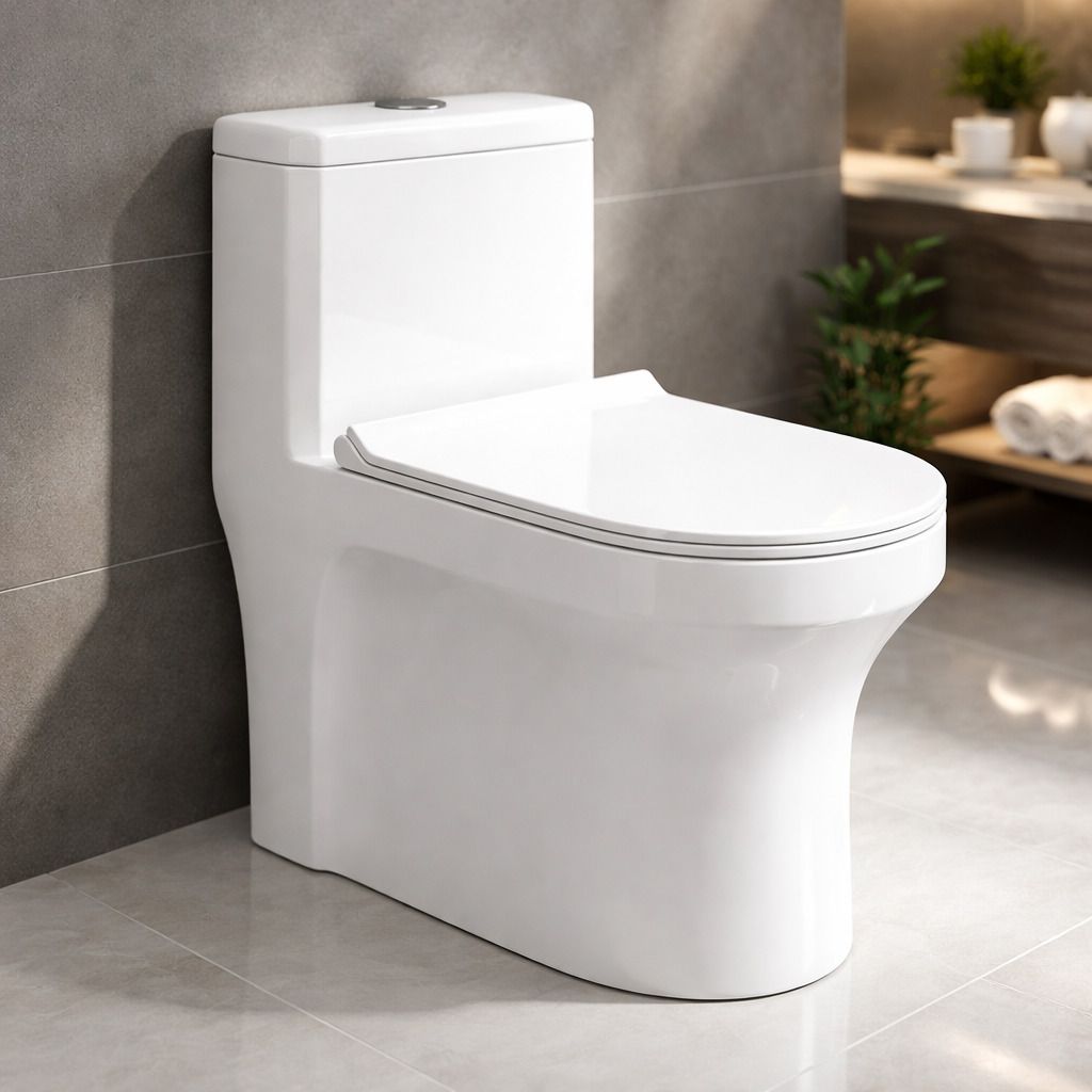 Premium One Piece Western Toilet Seat | Soft Close Dual Flush System Premium One Piece Western Toilet Seat | Soft Close Western Commode-image-33