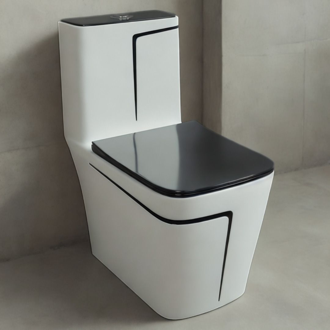 Premium Western Commode | One Piece Toilet with Seat | A1 Grade Ceramic | S Trap | Western Bathroom Commode | Scratch Resistant | Easy to Clean | AI2001 Western Commode-image-25
