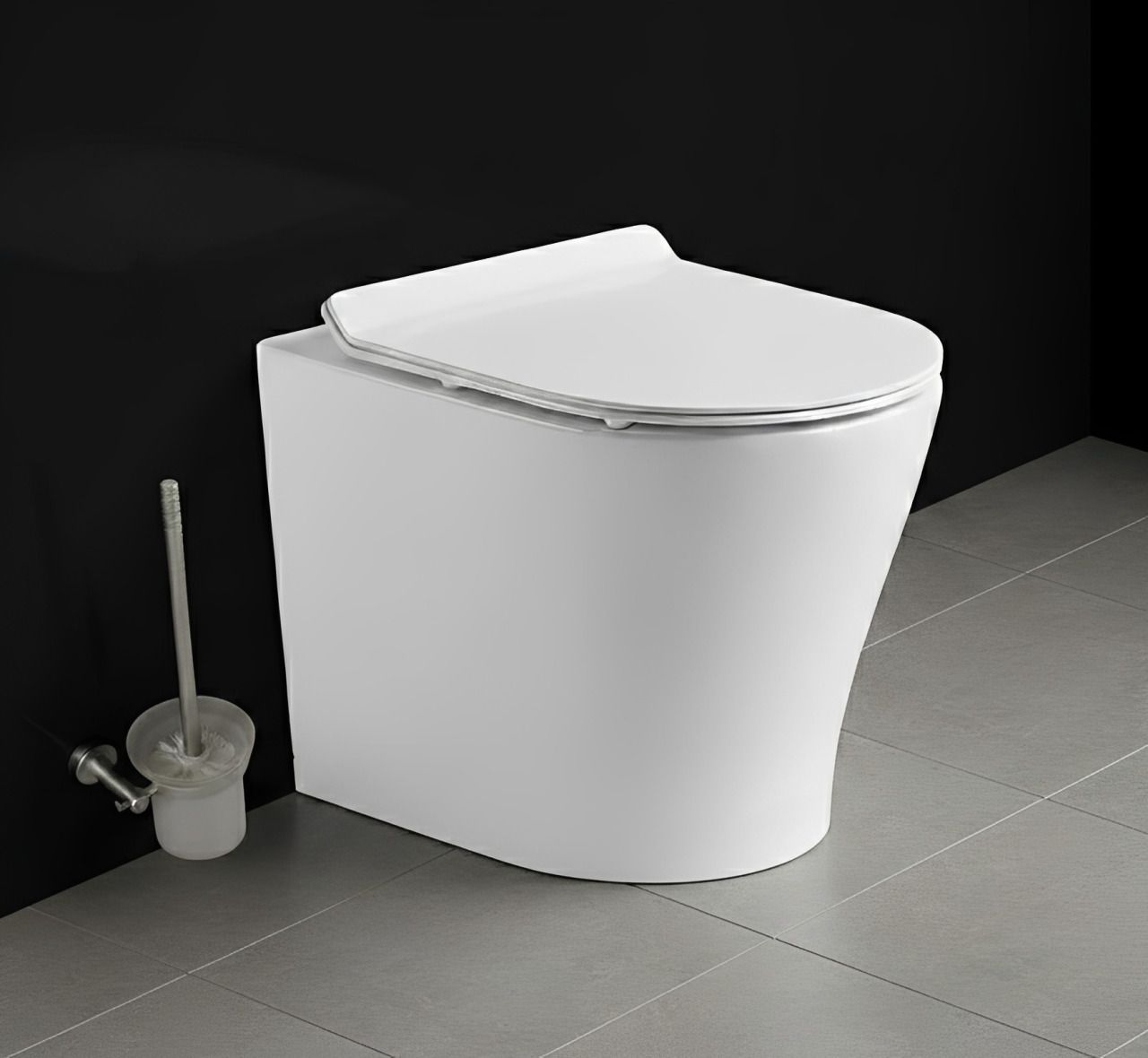 Vanu wash down Flushing system | Western Commode for Bathroom | Anti-Bacterial Glaze | Soft Close Seat Cover (PP) | S-Trap Western Commode