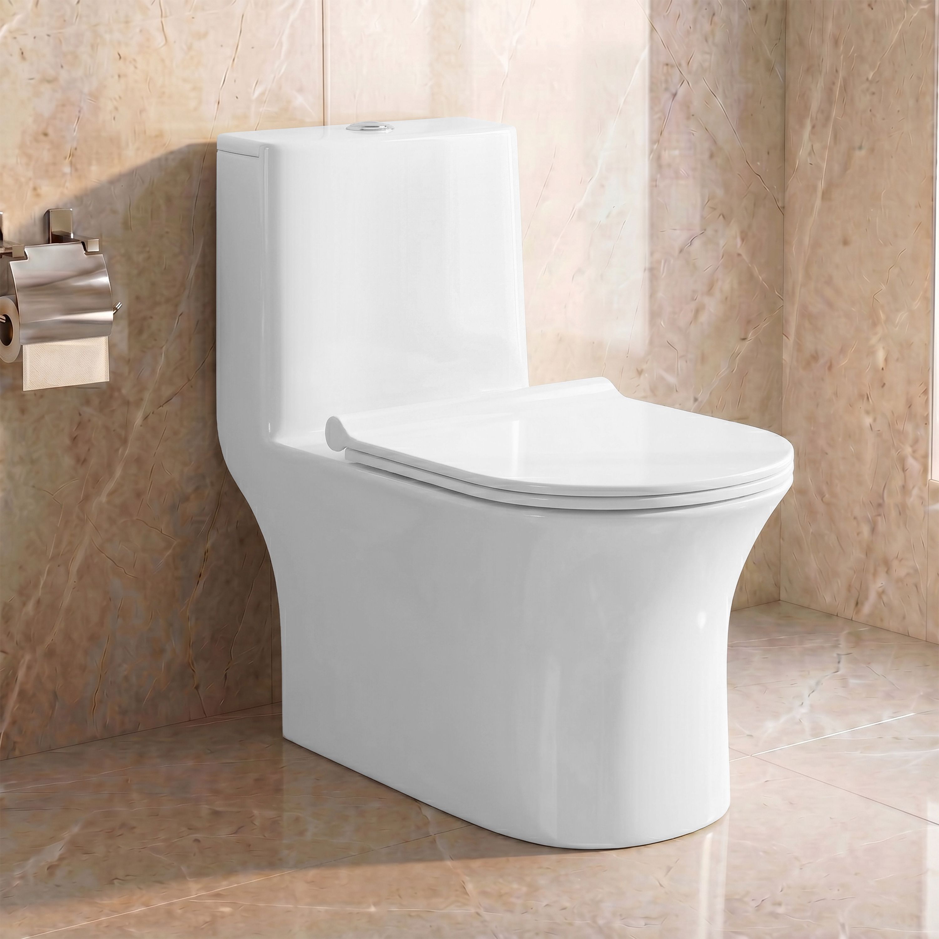 VENICE Western Commode Toilet | One Piece Western Toilet | S-Trap Syphon flush Outlet Western Commode-image-20