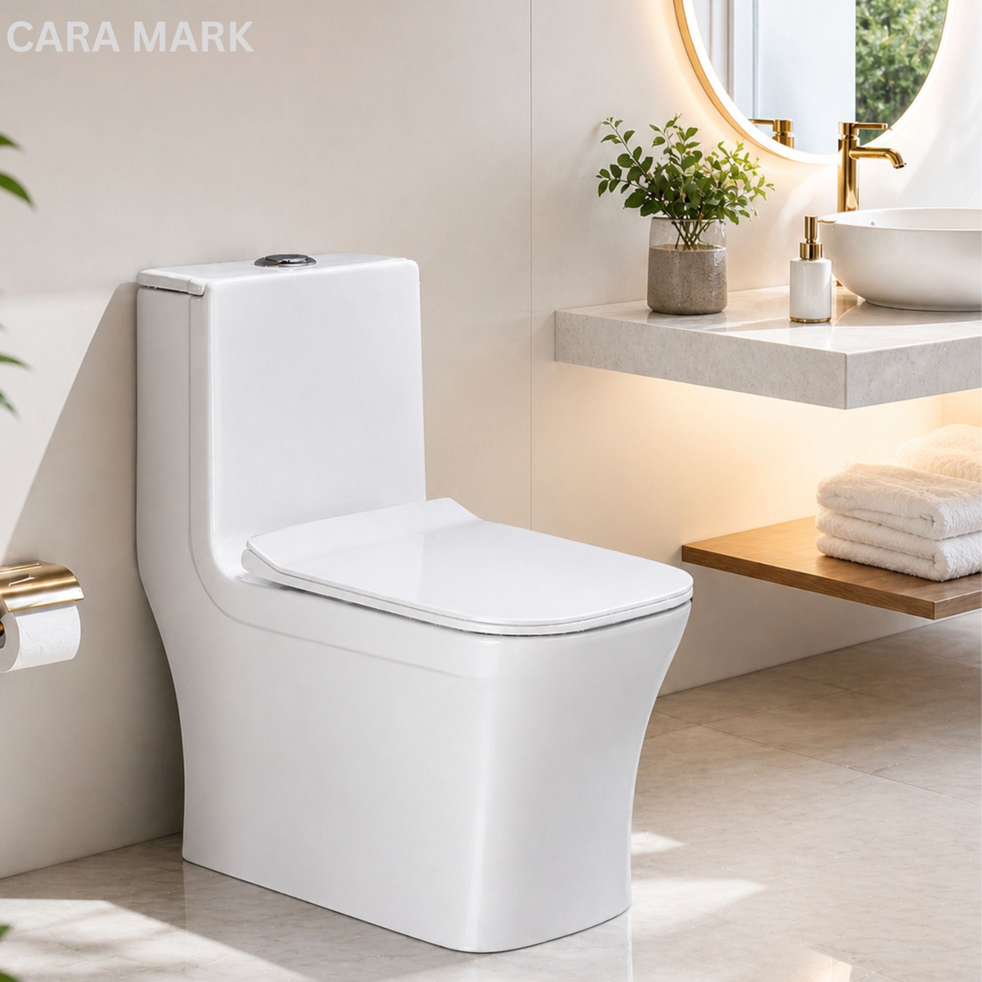 Floor Mounted Commode for Bathroom |RIMLESS TECHNOLOGY| Premium One-Piece Western Toilet Seat | Dual Flush | Soft-Close Seat | S-Trap | Western Commode-image-11