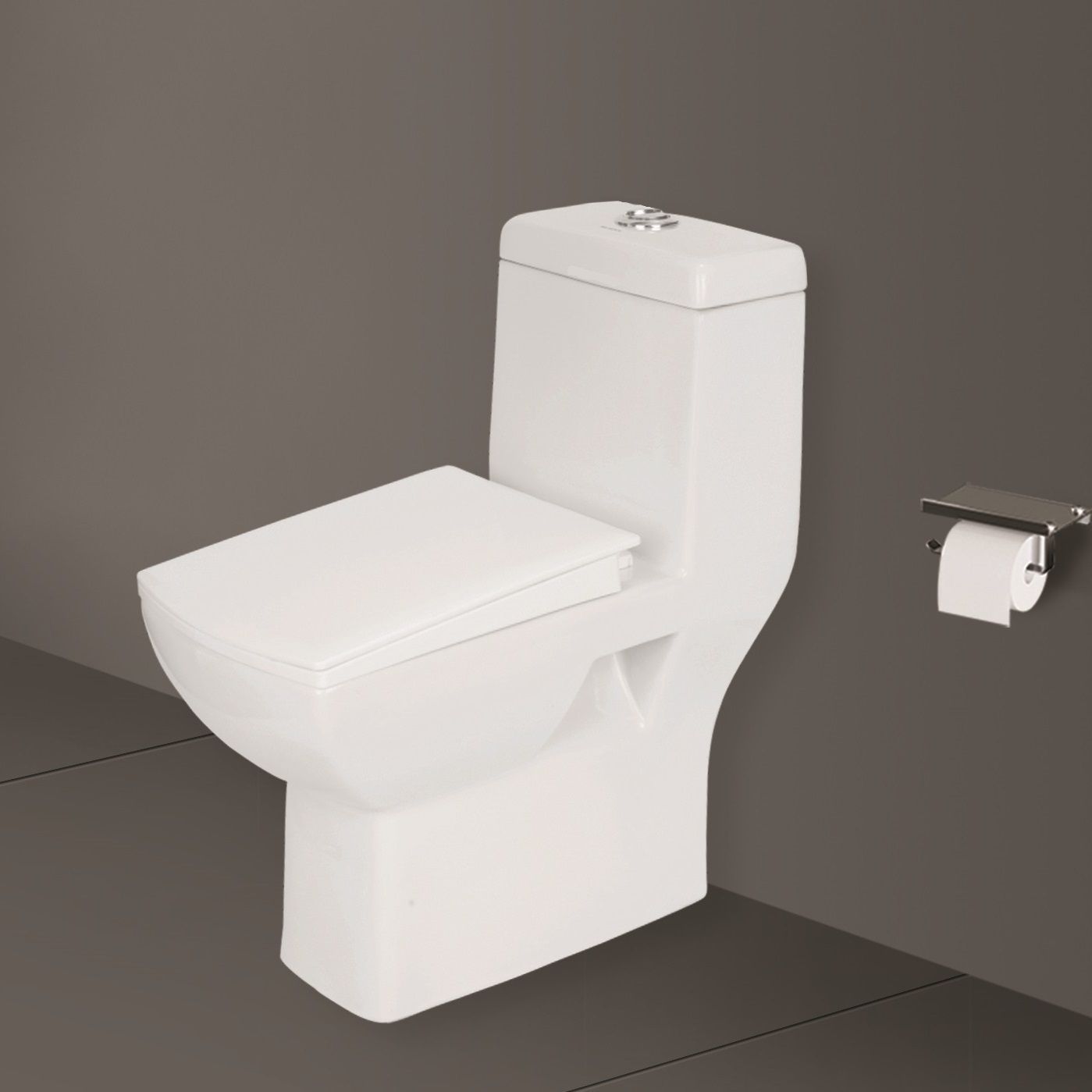 One Piece Water Closet for Toilet Bathroom Ewc S Trap 225mm / 9 Inch Square Western Commode-image-6