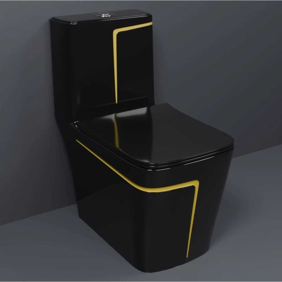solano Dimond Quality LT010 Black commode with Yellow Finishing Line and Round Flush Button Western Commode-picture-11