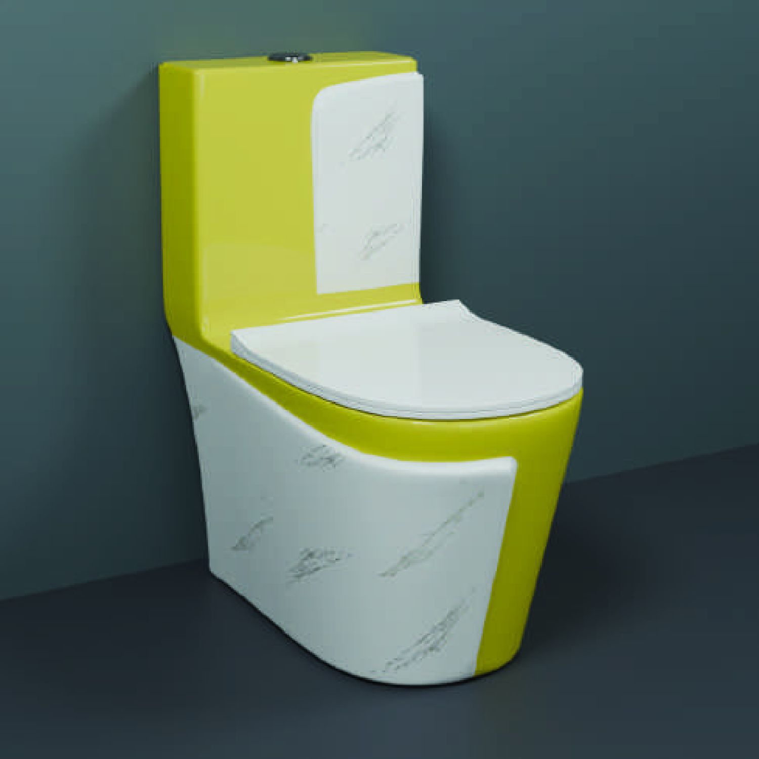 One-Piece Western Commode | Modern Ceramic Water Closet with Soft Close Seat RM - 1017 | 660L x 375W x 740H mm Western Commode-image-38