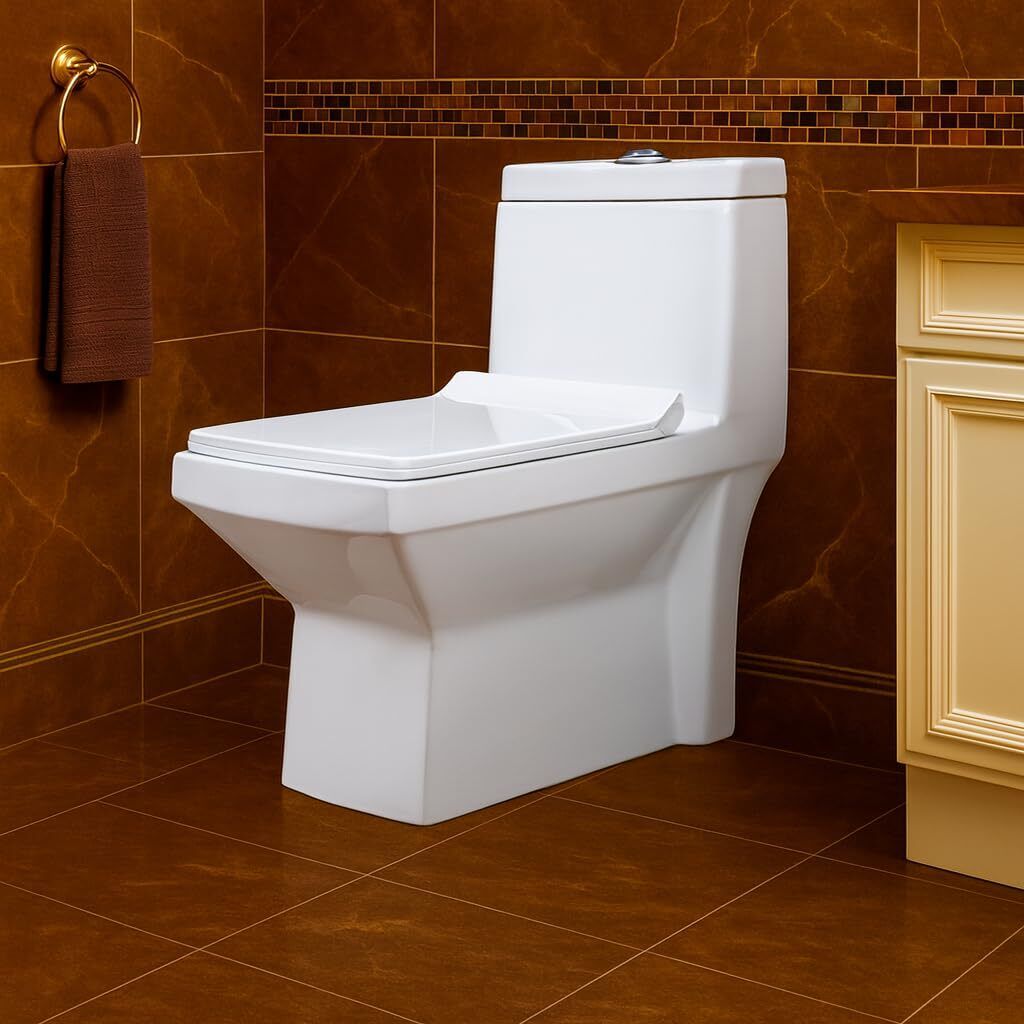 Premium Western Floor Mounted One Piece Water Closet Ceramic Western Commode With Soft Close Seat Cover For Lavatory, S-Trap Outlet Is From Floor Western Commode-image-25