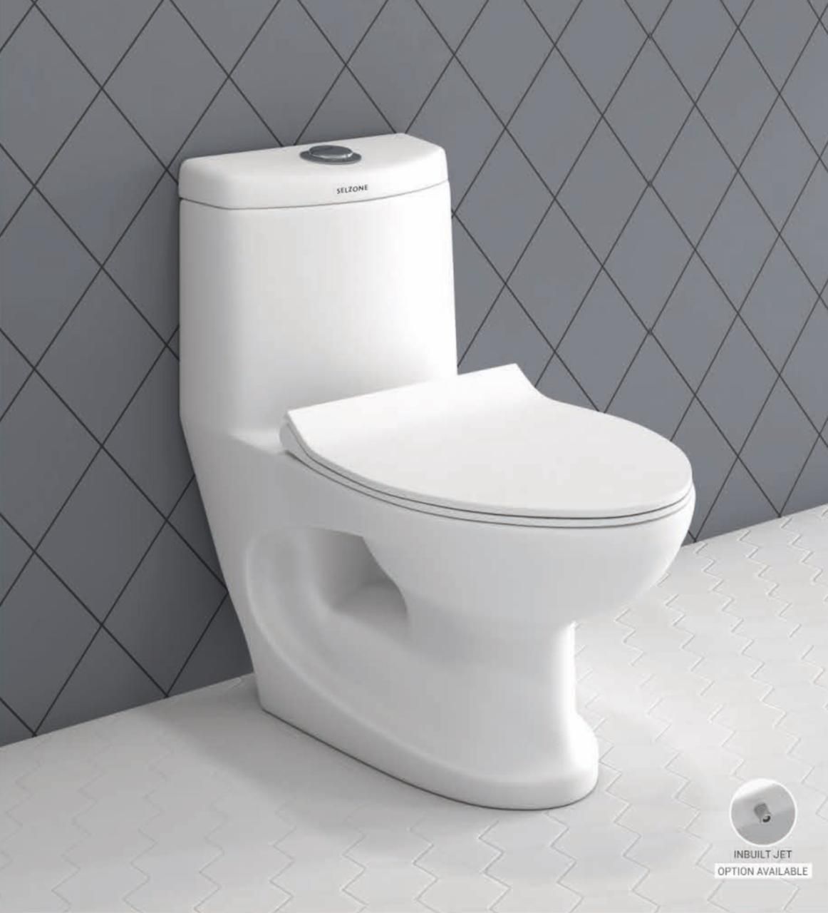 0324 - PREMIUM GRADE CERAMIC FLOOR MOUNTED ONE PIECE Western Commode-image-2