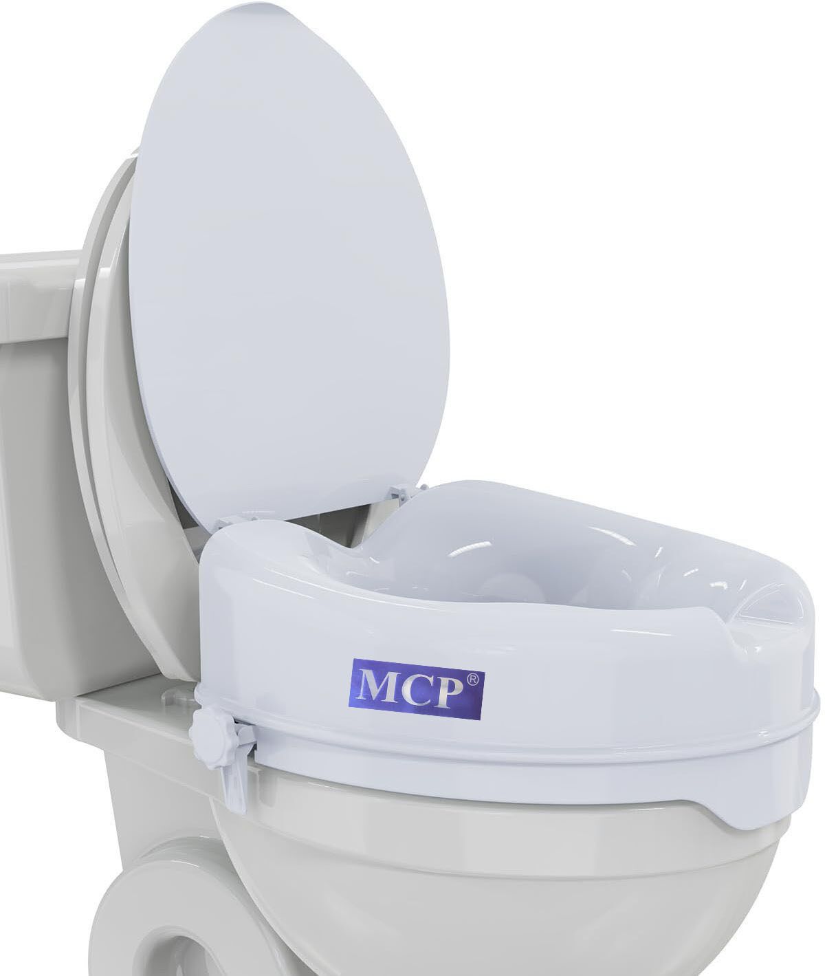 4" With lid Bathroom Raised Commode Seat Extension Toilet Seat Raier 4" with LID Western Commode