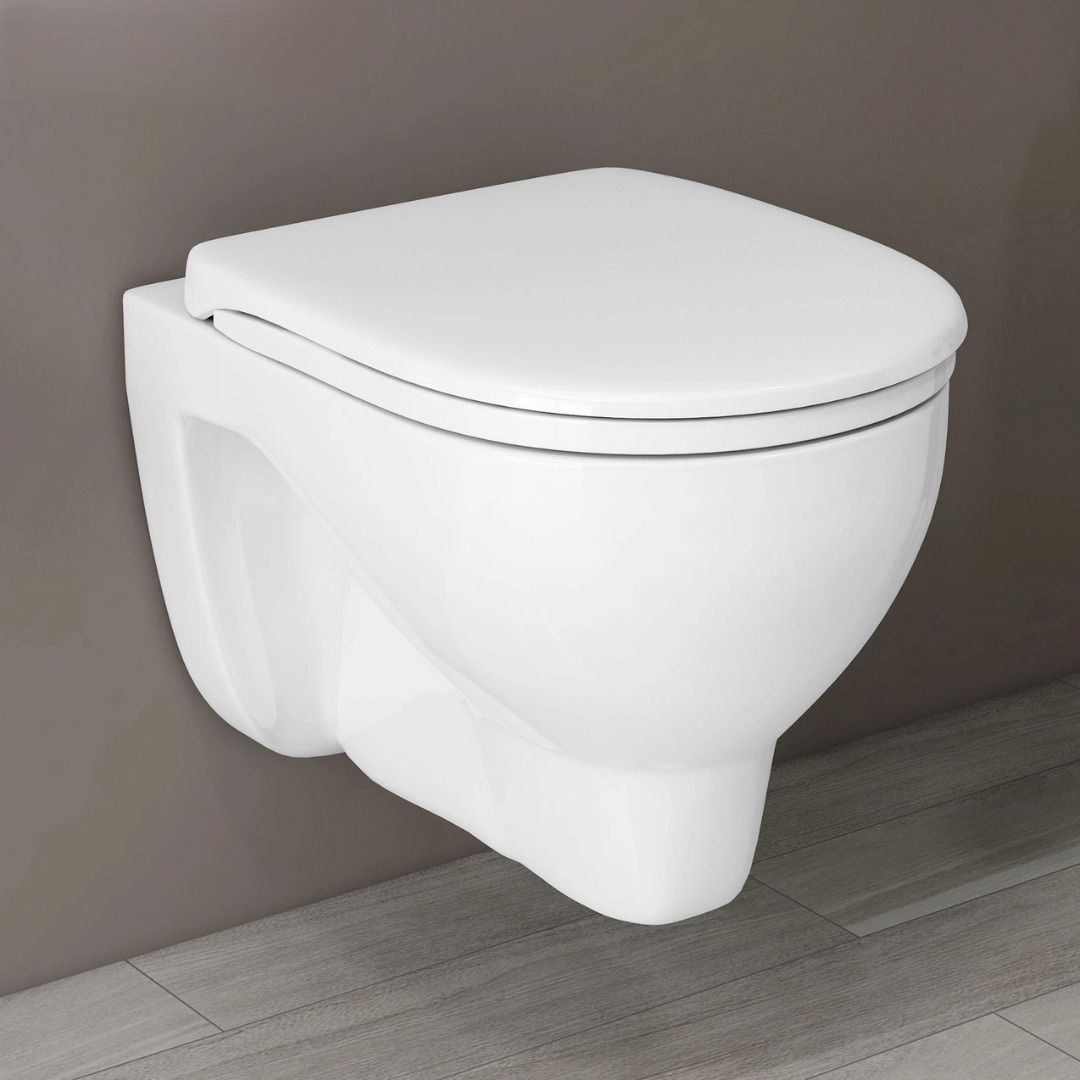 Commode for Toilet/Ceramic Western Commode/Washdoun Wall Hung Commode with Soft Closing Toilet Seat- P Trap Outlet - (APOLO) Western Commode Western Commode-image-33