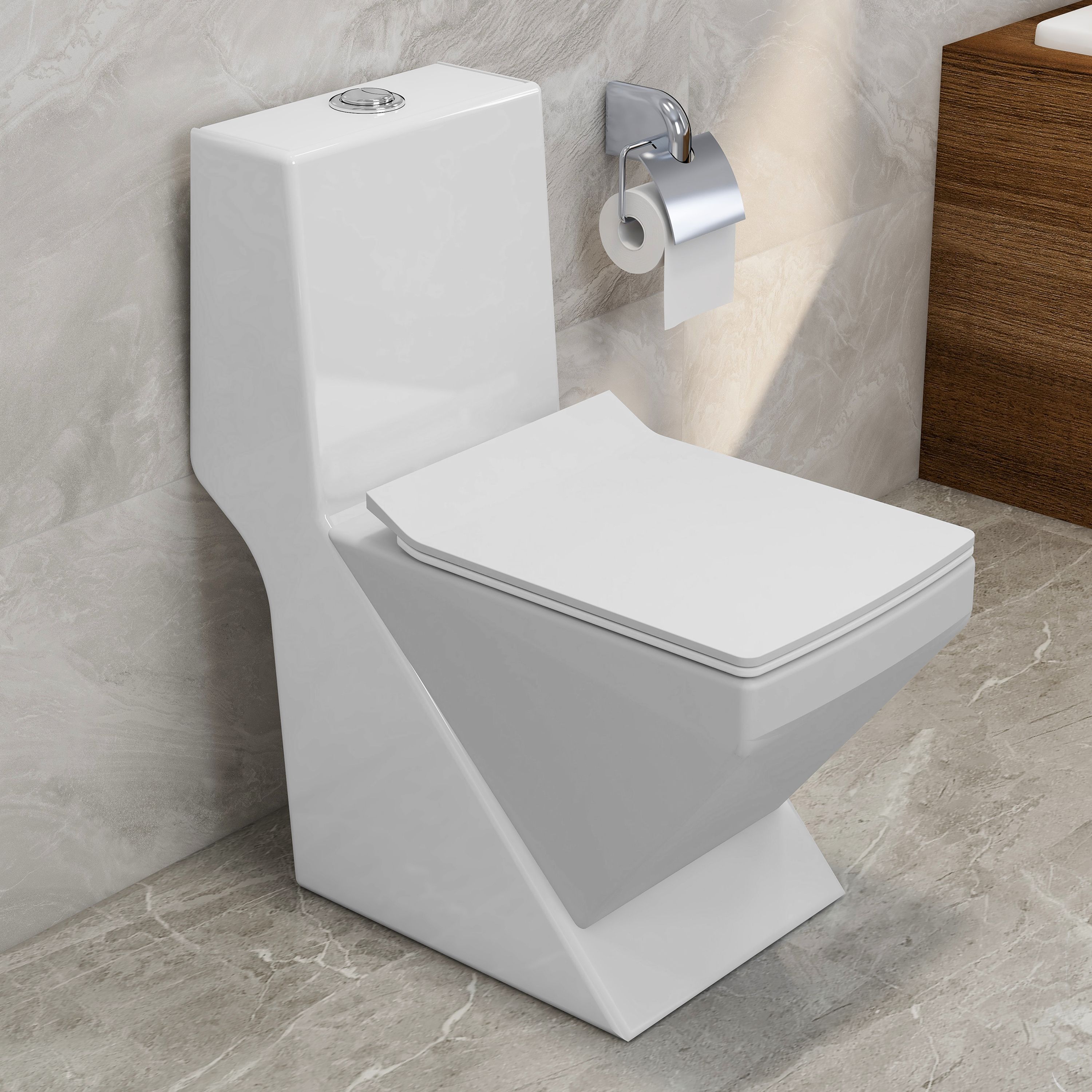 Ceramic Western Commode/Western Bathroom Toilet/Commode with Seat- S Trap Outlet (APS-744) Western Commode