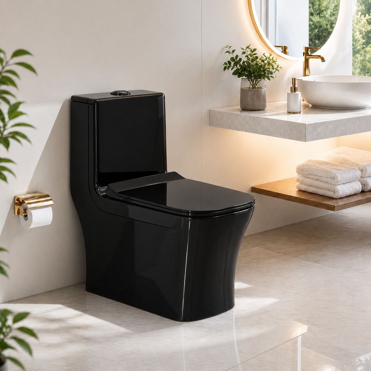 cara mark One-Piece Ceramic Toilet with Dual-Flush|Soft-Close Seat Cover | one piece commode|commode for toilet| Western Commode-picture-41