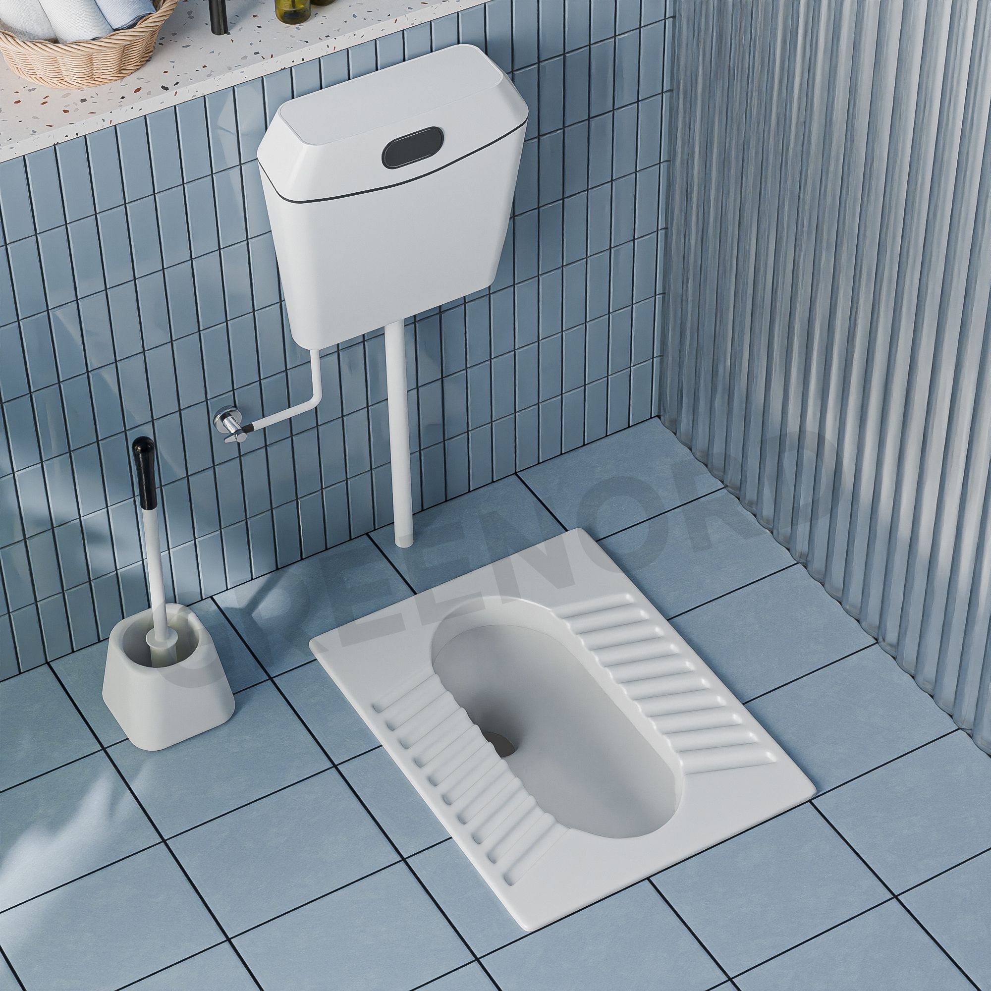 20 Inch Indian Toilet Seat For Bathroom, Indian Commode (52x42x23 CM) Orrisa Pan OR-FT20 Indian Commode