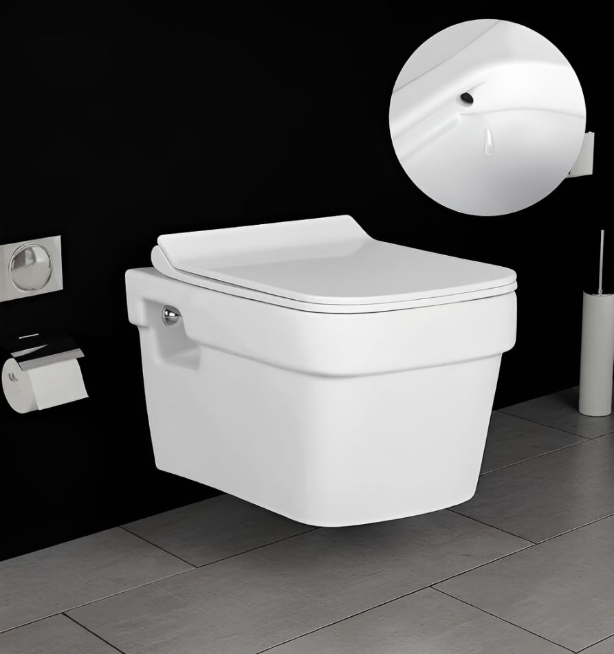 DRCUBE wash doun Best system | Western Commode for Bathroom | Compact Wall Mounted Rimless with Soft Close Seat Cover | made for ceramic Western Commode-image-14