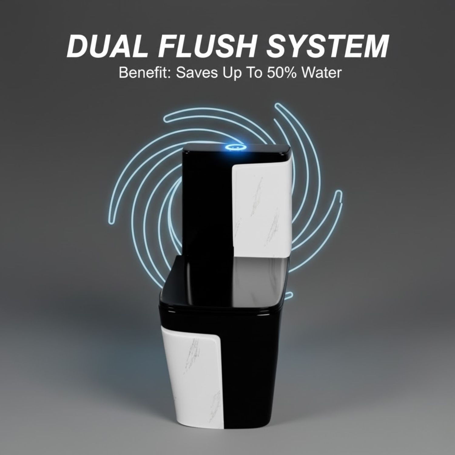 Marble Shield Coating | Water-Saving Western Commode Smart Toilet with Dual Flush | Easy Clean Anti-Bacterial Surface Western Commode-image-11