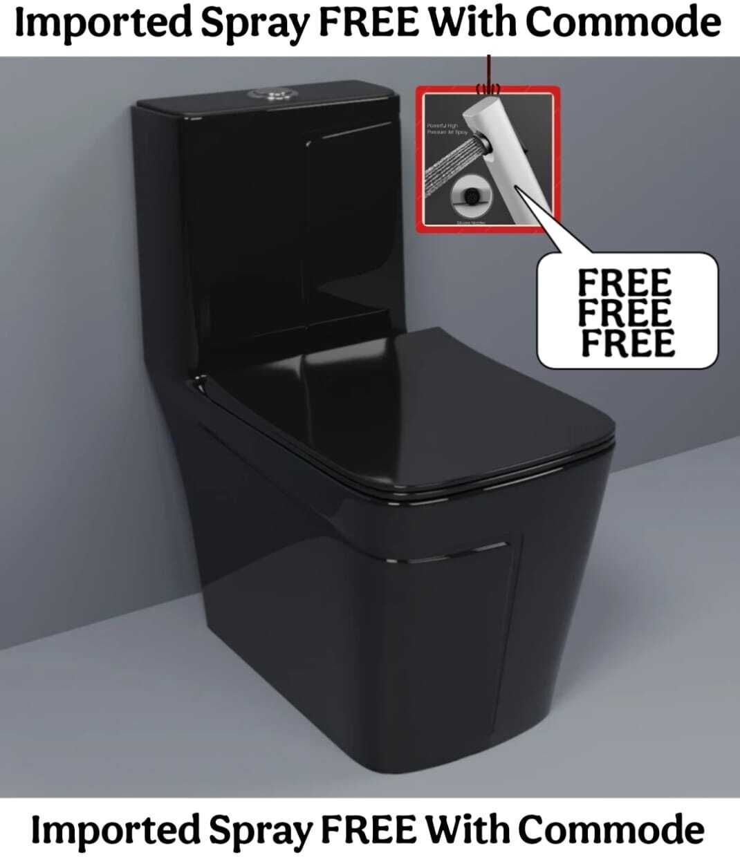 solano Premium Quality Shining Z Black Commode With Attractive Line Finish And Round Flush Button Western Commode-picture-19