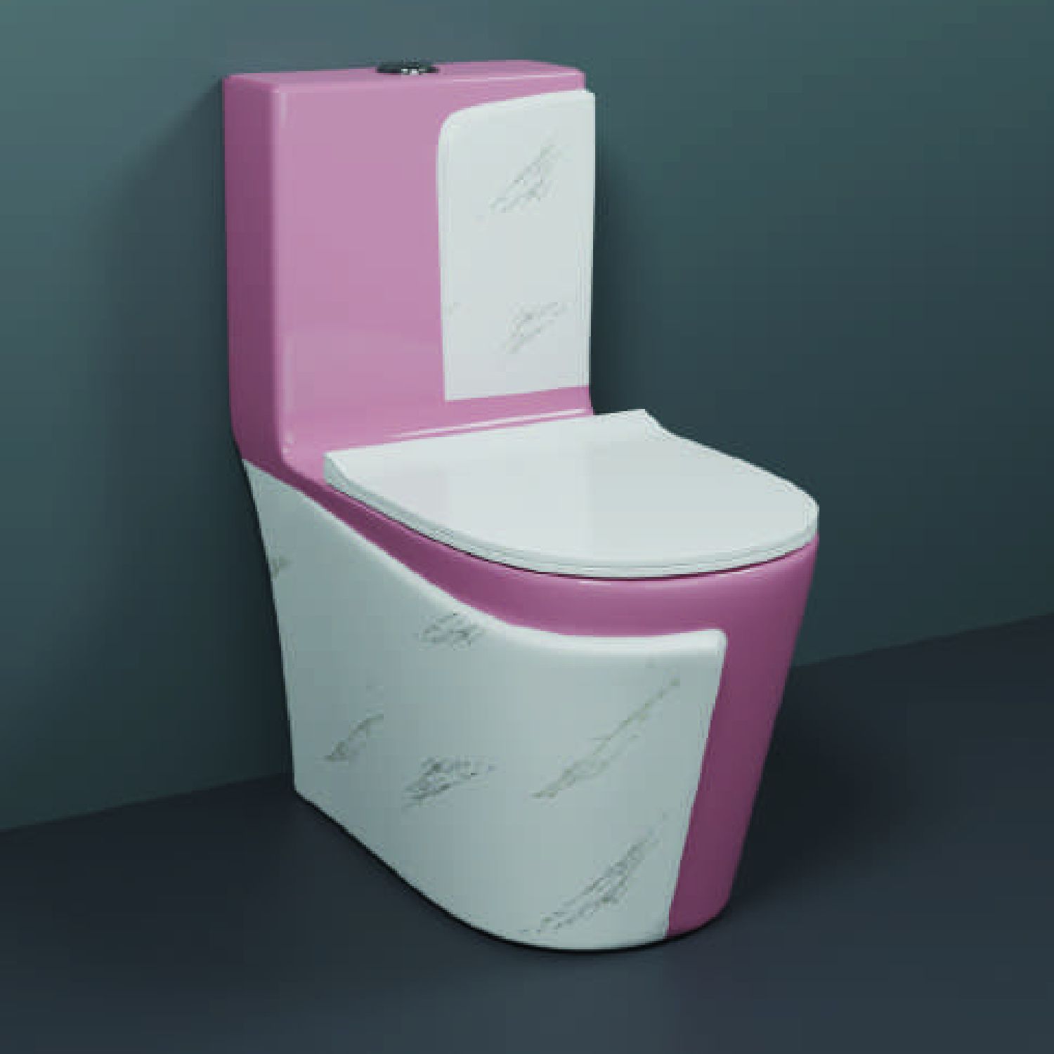 One-Piece Western Commode | Modern Ceramic Water Closet with Soft Close Seat RM - 1015 | 660L x 375W x 740H mm Western Commode-image-34