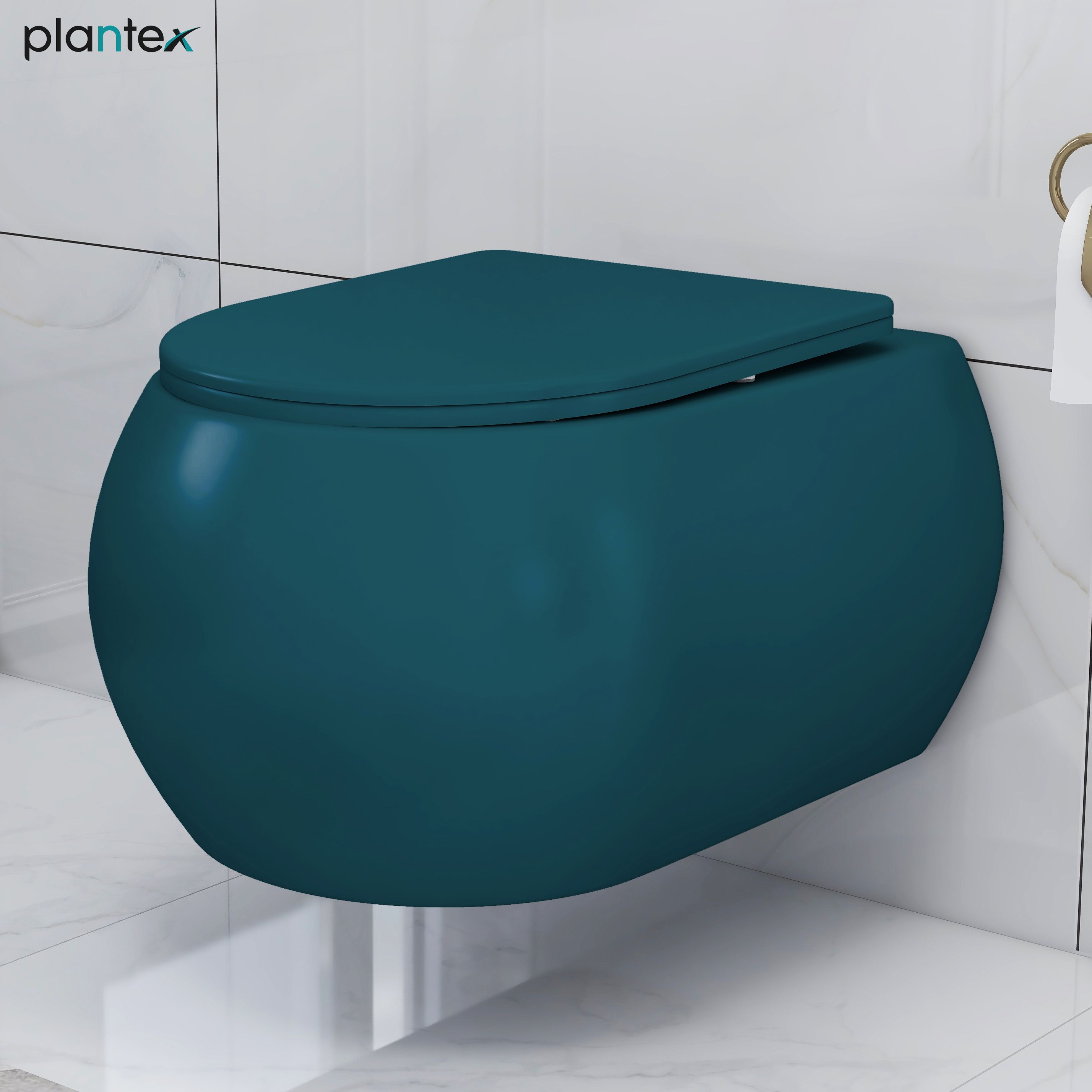 Ceramic Wall Hung Commode/Western Commode for Toilet/Commode with Soft Closing Seat - P Trap (NCWH-1064) Western Commode-image-17