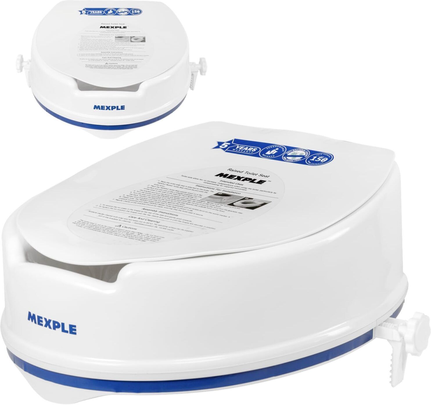 MEXPLE RaiXer6 Raised Toilet Seat Raiser Elevator (6 Inch) (5 Years Warranty) MX_Raixer6 Western Commode-picture-10